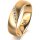 Ring 14 Karat Gelbgold 5.5 mm l&auml;ngsmatt 5 Brillanten G vs Gesamt 0,045ct