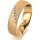 Ring 14 Karat Gelbgold 5.5 mm kreismatt 5 Brillanten G vs Gesamt 0,045ct