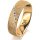 Ring 14 Karat Gelbgold 5.5 mm kristallmatt 5 Brillanten G vs Gesamt 0,045ct
