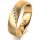Ring 18 Karat Gelbgold 5.5 mm sandmatt 5 Brillanten G vs Gesamt 0,045ct