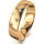 Ring 14 Karat Gelbgold 5.5 mm poliert 5 Brillanten G vs Gesamt 0,065ct