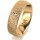 Ring 14 Karat Gelbgold 6.0 mm kristallmatt 1 Brillant G vs 0,025ct