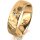 Ring 14 Karat Gelbgold 6.0 mm diamantmatt 1 Brillant G vs 0,025ct