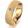Ring 14 Karat Gelbgold 6.0 mm kreismatt 1 Brillant G vs 0,050ct