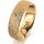 Ring 18 Karat Gelbgold 6.0 mm kristallmatt 1 Brillant G vs 0,050ct