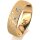 Ring 14 Karat Gelbgold 6.0 mm kreismatt 3 Brillanten G vs Gesamt 0,060ct