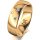 Ring 18 Karat Gelbgold 6.0 mm poliert 3 Brillanten G vs Gesamt 0,060ct
