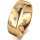 Ring 14 Karat Gelbgold 6.0 mm poliert 5 Brillanten G vs Gesamt 0,080ct
