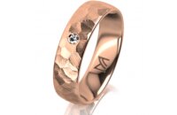 Ring 14 Karat Rotgold 5.5 mm diamantmatt 1 Brillant G vs...