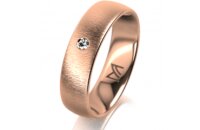 Ring 18 Karat Rotgold 5.5 mm sandmatt 1 Brillant G vs...