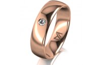 Ring 14 Karat Rotgold 5.5 mm poliert 1 Brillant G vs 0,050ct