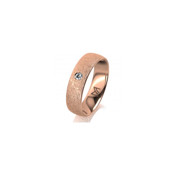 Ring 14 Karat Rotgold 5.5 mm kreismatt 1 Brillant G vs 0,050ct