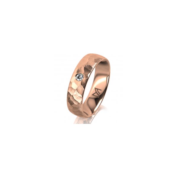 Ring 18 Karat Rotgold 5.5 mm diamantmatt 1 Brillant G vs 0,050ct
