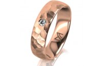 Ring 18 Karat Rotgold 5.5 mm diamantmatt 1 Brillant G vs...