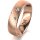 Ring 14 Karat Rotgold 5.5 mm sandmatt 3 Brillanten G vs Gesamt 0,050ct