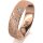 Ring 14 Karat Rotgold 5.5 mm kristallmatt 3 Brillanten G vs Gesamt 0,050ct