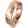 Ring 14 Karat Rotgold 5.5 mm diamantmatt 3 Brillanten G vs Gesamt 0,050ct