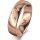 Ring 18 Karat Rotgold 5.5 mm poliert 3 Brillanten G vs Gesamt 0,050ct