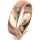 Ring 18 Karat Rotgold 5.5 mm l&auml;ngsmatt 3 Brillanten G vs Gesamt 0,050ct