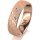 Ring 18 Karat Rotgold 5.5 mm kreismatt 3 Brillanten G vs Gesamt 0,050ct