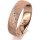 Ring 14 Karat Rotgold 5.5 mm kristallmatt 5 Brillanten G vs Gesamt 0,045ct