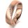 Ring 18 Karat Rotgold 5.5 mm sandmatt 5 Brillanten G vs Gesamt 0,045ct