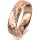 Ring 18 Karat Rotgold 5.5 mm diamantmatt 5 Brillanten G vs Gesamt 0,045ct