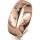 Ring 14 Karat Rotgold 5.5 mm poliert 5 Brillanten G vs Gesamt 0,065ct