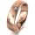 Ring 14 Karat Rotgold 5.5 mm l&auml;ngsmatt 5 Brillanten G vs Gesamt 0,065ct