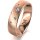 Ring 18 Karat Rotgold 5.5 mm sandmatt 5 Brillanten G vs Gesamt 0,065ct