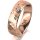 Ring 18 Karat Rotgold 5.5 mm diamantmatt 5 Brillanten G vs Gesamt 0,065ct