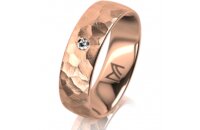 Ring 14 Karat Rotgold 6.0 mm diamantmatt 1 Brillant G vs...