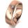 Ring 14 Karat Rotgold 6.0 mm l&auml;ngsmatt 3 Brillanten G vs Gesamt 0,060ct