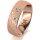 Ring 14 Karat Rotgold 6.0 mm kreismatt 3 Brillanten G vs Gesamt 0,060ct