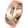 Ring 14 Karat Rotgold 6.0 mm diamantmatt 3 Brillanten G vs Gesamt 0,060ct