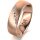 Ring 18 Karat Rotgold 6.0 mm sandmatt 5 Brillanten G vs Gesamt 0,065ct