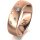 Ring 14 Karat Rotgold 6.0 mm l&auml;ngsmatt 5 Brillanten G vs Gesamt 0,080ct