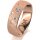 Ring 14 Karat Rotgold 6.0 mm kreismatt 5 Brillanten G vs Gesamt 0,080ct