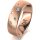 Ring 14 Karat Rotgold 6.0 mm sandmatt 5 Brillanten G vs Gesamt 0,080ct