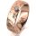 Ring 14 Karat Rotgold 6.0 mm diamantmatt 5 Brillanten G vs Gesamt 0,080ct