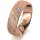 Ring 18 Karat Rotgold 6.0 mm kristallmatt 5 Brillanten G vs Gesamt 0,080ct