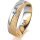 Ring 14 Karat Gelb-/Weissgold 5.5 mm kreismatt 1 Brillant G vs 0,050ct