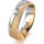 Ring 18 Karat Gelb-/Weissgold 5.5 mm kreismatt 1 Brillant G vs 0,050ct