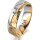 Ring 18 Karat Gelb-/Weissgold 5.5 mm diamantmatt 1 Brillant G vs 0,050ct