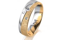 Ring 18 Karat Gelb-/Weissgold 5.5 mm kreismatt 3...