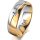 Ring 14 Karat Gelb-/Weissgold 6.0 mm poliert 1 Brillant G vs 0,050ct