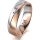 Ring 14 Karat Rot-/Weissgold 5.5 mm l&auml;ngsmatt 1 Brillant G vs 0,025ct