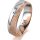 Ring 14 Karat Rot-/Weissgold 5.5 mm kristallmatt 1 Brillant G vs 0,025ct
