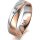 Ring 14 Karat Rot-/Weissgold 5.5 mm l&auml;ngsmatt 1 Brillant G vs 0,050ct