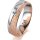 Ring 14 Karat Rot-/Weissgold 5.5 mm kreismatt 1 Brillant G vs 0,050ct
